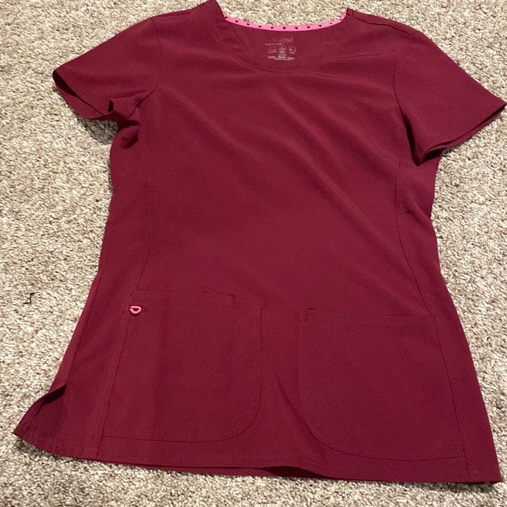 Maroon Scrub Top